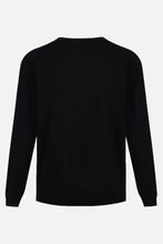 Load image into Gallery viewer, Caldicot Fitted Black V Neck Jumper