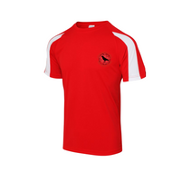 Cwmbran Town Contrast Red & White Performance Tech Tee