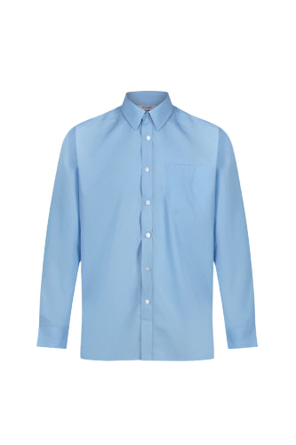 St John's Blue Non Iron Shirts - Twin-pack