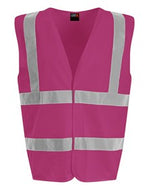 SiteArmor Hi-vis traffic waistcoat Raspberry